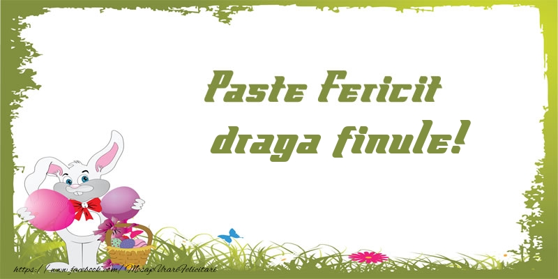 Felicitari de Paste pentru Fin - Paste Fericit draga finule!