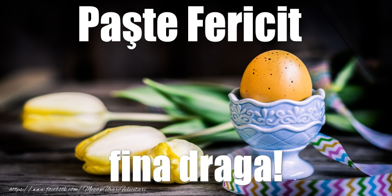 Felicitari de Paste pentru Fina - Paste Fericit fina draga!