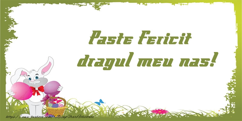 Felicitari de Paste pentru Nas - Paste Fericit dragul meu nas!
