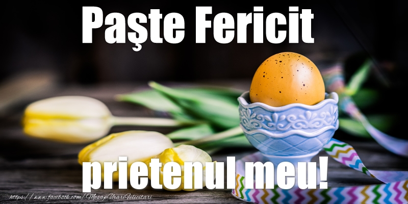 Felicitari de Paste pentru Prieten - Paste Fericit prietenul meu!