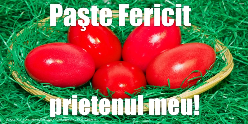 Felicitari de Paste pentru Prieten - Paste Fericit prietenul meu!