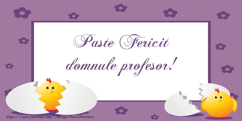 Felicitari de Paste pentru Profesor - Paste Fericit domnule profesor!