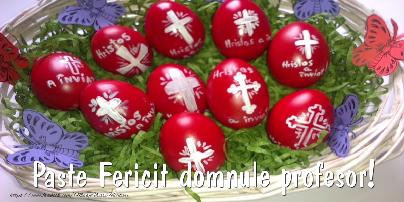 Felicitari de Paste pentru Profesor - Paste Fericit domnule profesor!