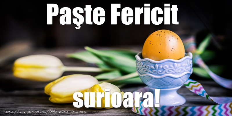 Felicitari de Paste pentru Sora - Paste Fericit surioara!
