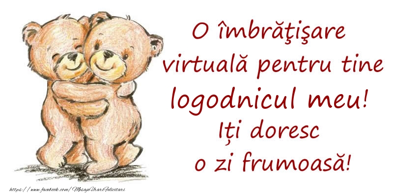Felicitari de prietenie pentru Logodnic - O îmbrăţişare virtuală pentru tine logodnicul meu. Iți doresc o zi frumoasă!