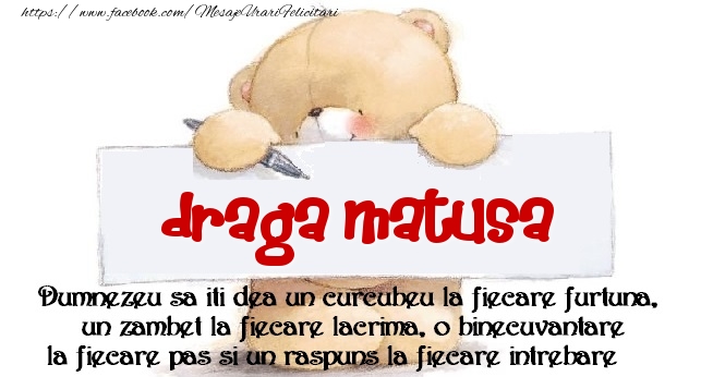 Felicitari de prietenie pentru Matusa - Mesaj pentru prieteni! draga matusa