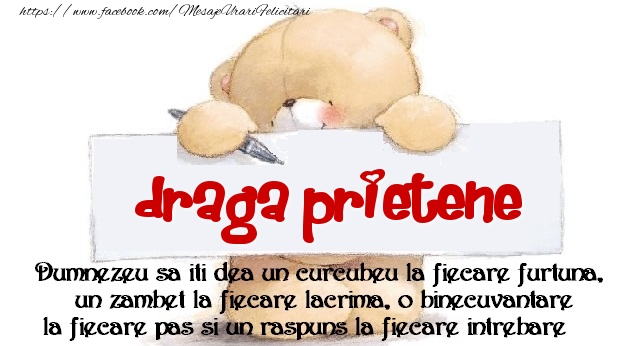 Felicitari de prietenie pentru Prieten - Mesaj pentru prieteni! draga prietene