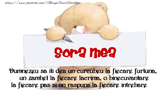 Felicitari de prietenie pentru Sora - Mesaj pentru prieteni! sora mea