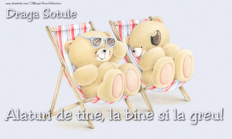 Felicitari de prietenie pentru Sot - Draga sotule. Alaturi de tine, la bine si la greu!