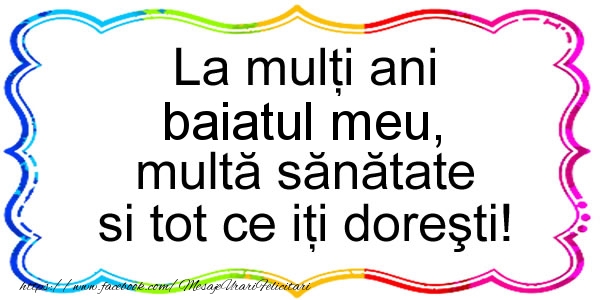Felicitari de zi de nastere pentru Baiat - La multi ani fiul meu, multa sanatate si tot ce iti doresti!