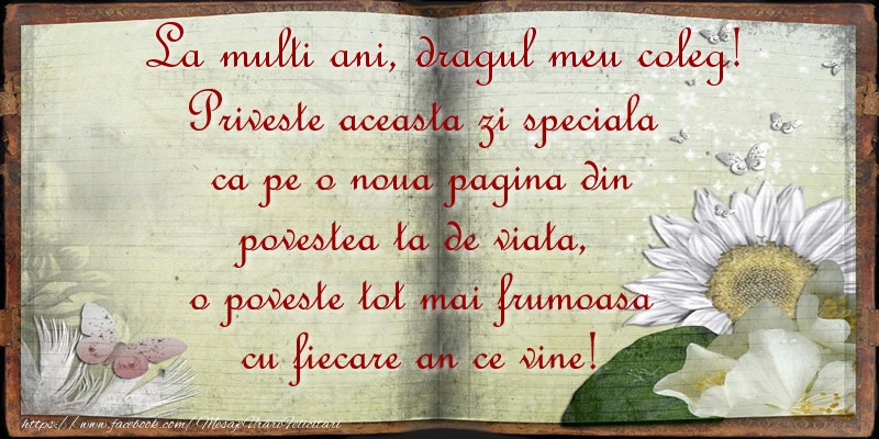 Felicitari de zi de nastere pentru Coleg - La multi ani dragul meu coleg!