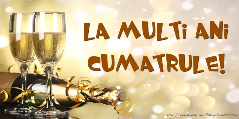Felicitari de zi de nastere pentru Cumatru - Sampanie - La multi ani, cumatrule!