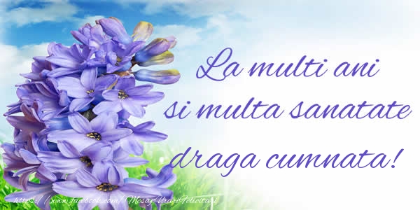 Felicitari de zi de nastere pentru Cumnata - La multi ani si multa sanatate draga cumnata!