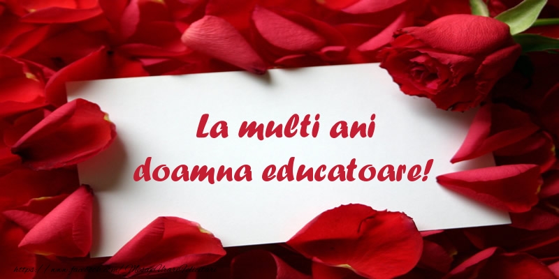 Felicitari de zi de nastere pentru Educatoare - La multi ani doamna educatoare!