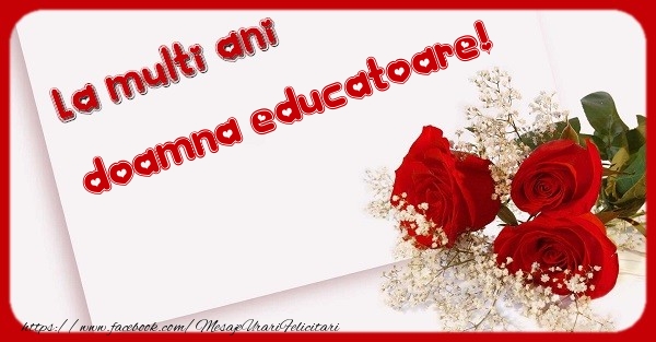 Felicitari de zi de nastere pentru Educatoare - La multi ani doamna educatoare