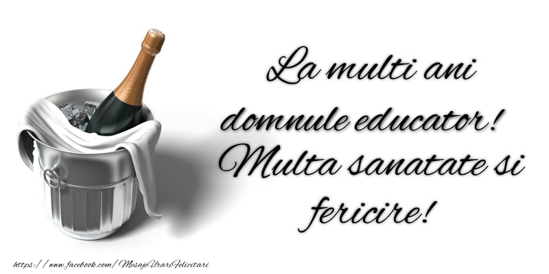 Felicitari de zi de nastere pentru Educator - La multi ani domnule educator! Multa sanatate si fericire!