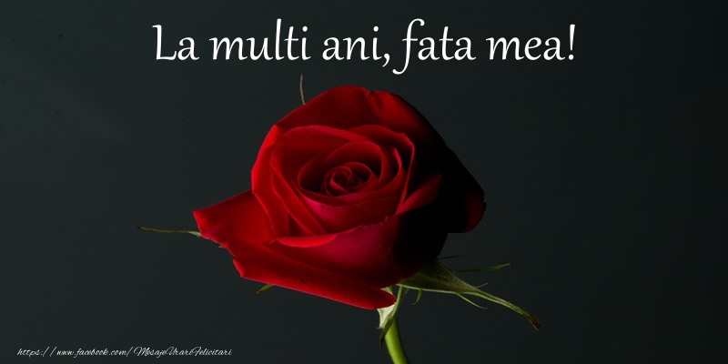Felicitari de zi de nastere pentru Fata - La multi ani fata mea!