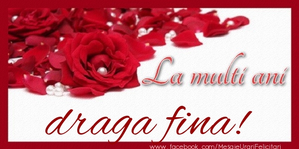 Felicitari de zi de nastere pentru Fina - La multi ani draga fina!
