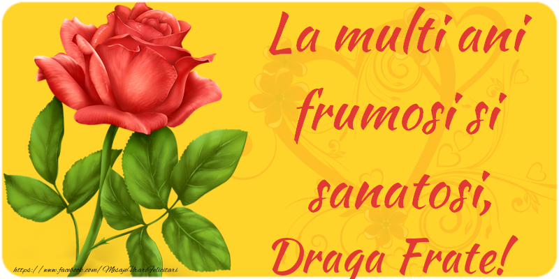 Felicitari de zi de nastere pentru Frate - La multi ani fericiti si sanatosi, draga frate