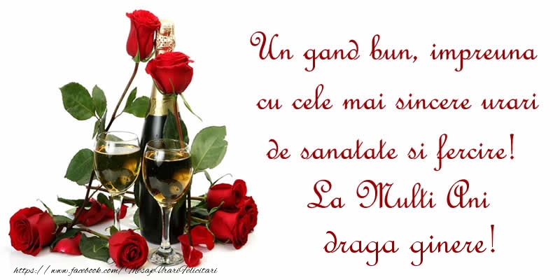 Felicitari de zi de nastere pentru Ginere - Un gand bun, impreuna cu cele mai sincere urari de sanatate si fercire! La Multi Ani draga ginere!