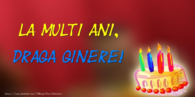 Felicitari de zi de nastere pentru Ginere - La multi ani, draga ginere! Tort