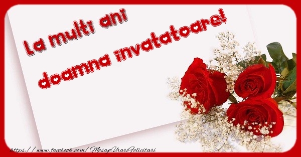 Felicitari de zi de nastere pentru Invatatoare - La multi ani doamna invatatoare