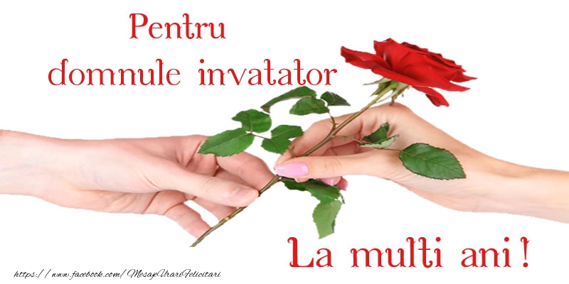 Felicitari de zi de nastere pentru Invatator - Pentru domnule invatator La multi ani!