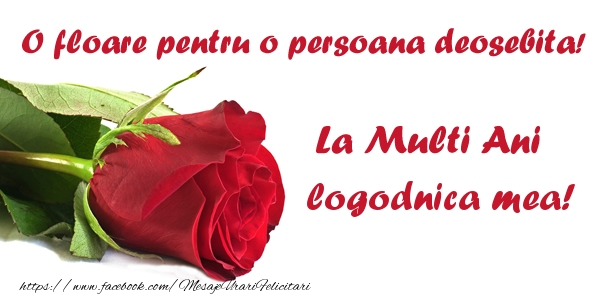 Felicitari de zi de nastere pentru Logodnica - O floare pentru o persoana deosebita! La multi ani logodnica mea!