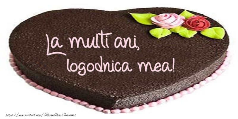 Felicitari de zi de nastere pentru Logodnica - La multi ani, logodnica mea! Tort in forma de inima