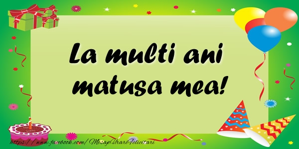 Felicitari de zi de nastere pentru Matusa - La multi ani matusa mea!