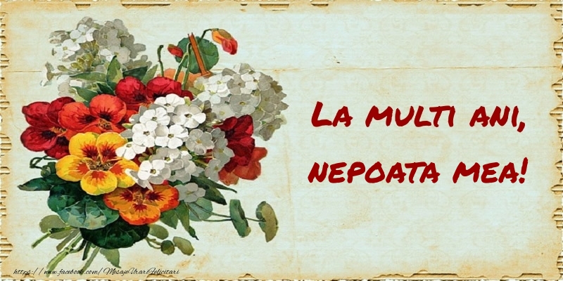 felicitari de zi nastere pentru nepoata La multi ani, nepoata mea!