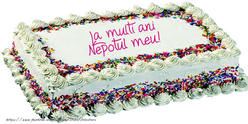 Felicitari de zi de nastere pentru Nepot - Nepotul meu La multi ani tort!
