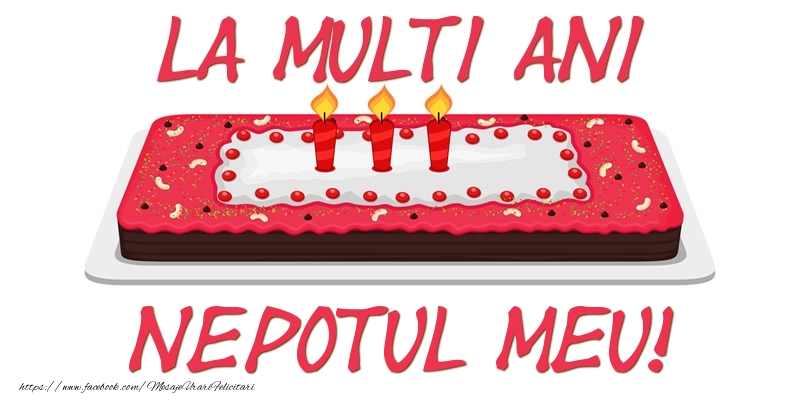 Felicitari de zi de nastere pentru Nepot - Tort La multi ani nepotul meu!