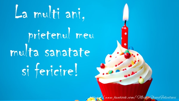 Felicitari de zi de nastere pentru Prieten - La multi ani prietenul meu, multa sanatate si fericire!