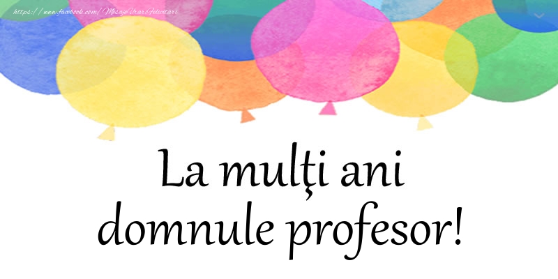 Felicitari de zi de nastere pentru Profesor - La multi ani domnule profesor!