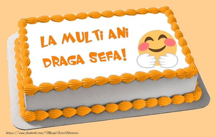 Felicitari de zi de nastere pentru Sefa - Tort La multi ani draga sefa!