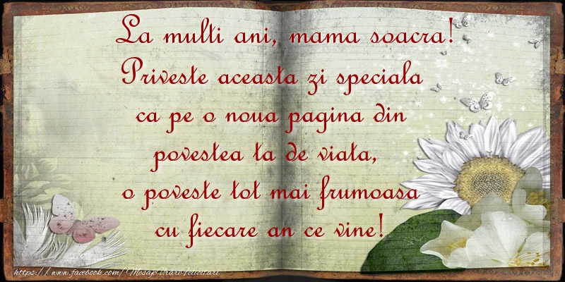 Felicitari de zi de nastere pentru Soacra - La multi ani mama soacra!