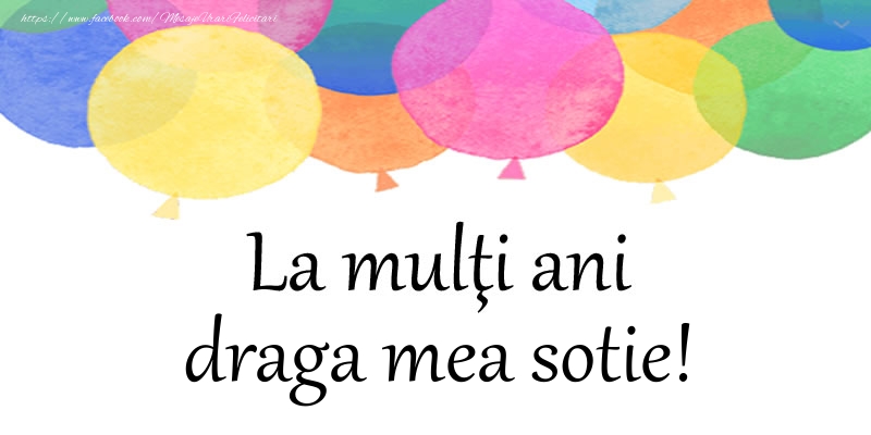 Felicitari de zi de nastere pentru Sotie - La multi ani draga mea sotie!
