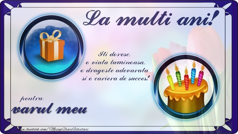 Felicitari de zi de nastere pentru Verisor - La multi ani, pentru varul meu! Iti doresc,  o viata luminoasa, o dragoste adevarata  si o cariera de succes!