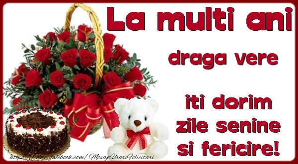 Felicitari de zi de nastere pentru Verisor - La multi ani draga vere