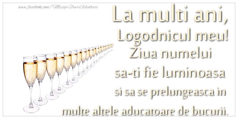 Felicitari de Ziua Numelui pentru Logodnic - La multi ani, logodnicul meu Ziua numelui sa-ti fie luminoasa si sa se prelungeasca in  multe altele aducatoare de bucurii.