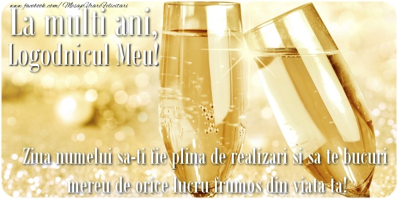 Felicitari de Ziua Numelui pentru Logodnic - La multi ani, logodnicul meu! Ziua numelui sa-ti fie plina de realizari si sa te bucuri mereu de orice lucru frumos din viata ta!