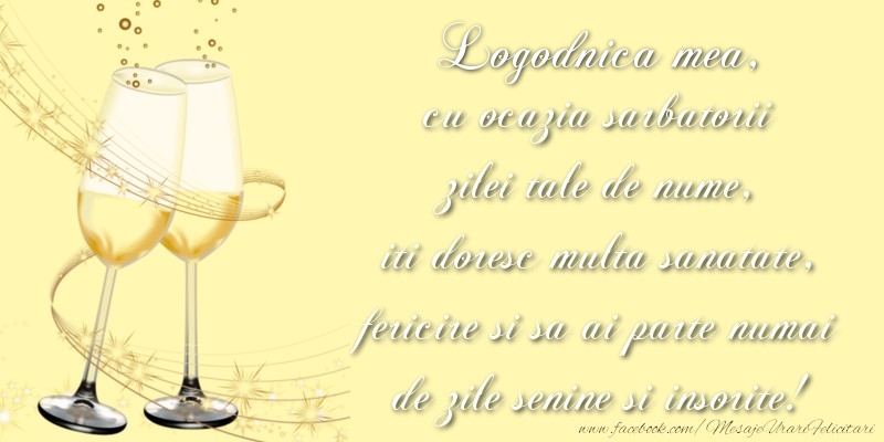 Felicitari de Ziua Numelui pentru Logodnica - Logodnica mea cu ocazia sarbatorii zilei tale de nume, iti doresc multa sanatate, fericire si sa ai parte numai de zile senine si insorite!