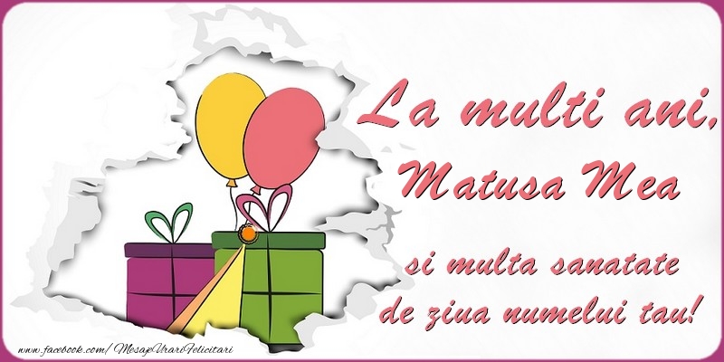 Felicitari de Ziua Numelui pentru Matusa - La multi ani, matusa mea si multa sanatate de ziua numelui tau!