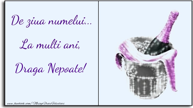 Felicitari de Ziua Numelui pentru Nepot - De ziua numelui... La multi ani, draga nepoate