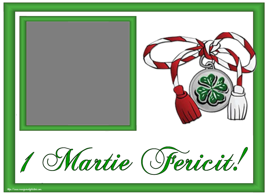 Felicitari personalizate de 1 Martie - Martisor & 1 Poza & Ramă Foto | 1 Martie Fericit! - Personalizeaza cu poza ta de profil facebook