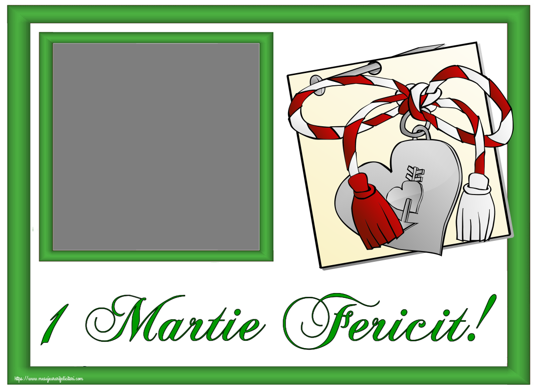 Felicitari personalizate de 1 Martie - Martisor & 1 Poza & Ramă Foto | 1 Martie Fericit! - Personalizeaza cu poza ta de profil facebook