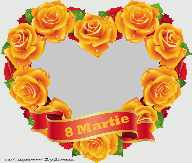 Felicitari personalizate de 8 Martie - Trandafiri & 1 Poza & Ramă Foto | 8 Martie