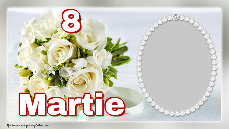 Felicitari personalizate de 8 Martie - 8️⃣ Opt & Buchete De Flori & Trandafiri & 1 Poza & Ramă Foto | 8 Martie - Rama foto de 8 Martie