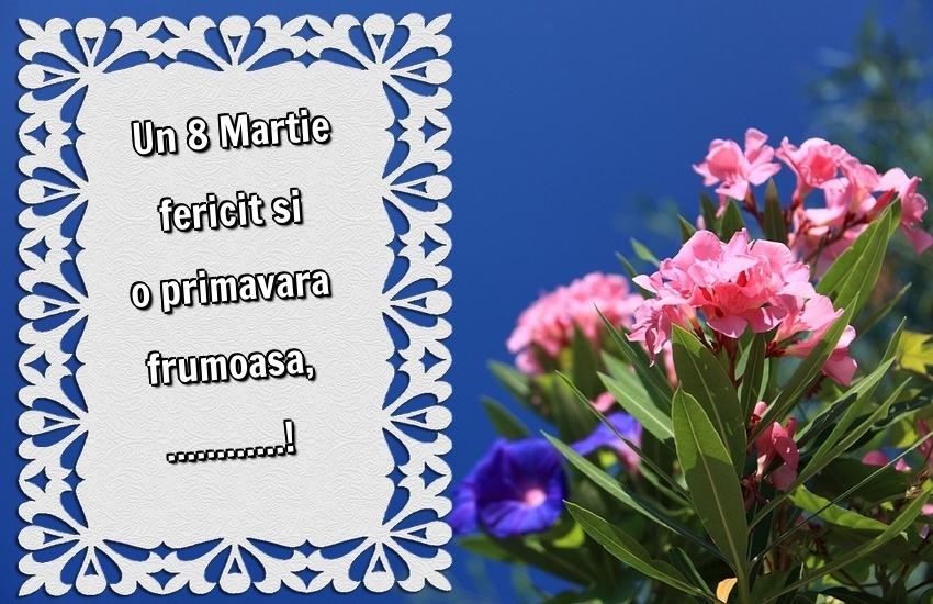 Felicitari personalizate de 8 Martie - Un 8 Martie fericit si o primavara frumoasa, ...! - flori de camp